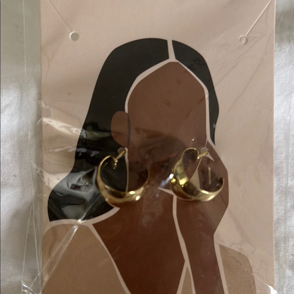 Gold fashion pierced Earrings (2) Minimalist Designs